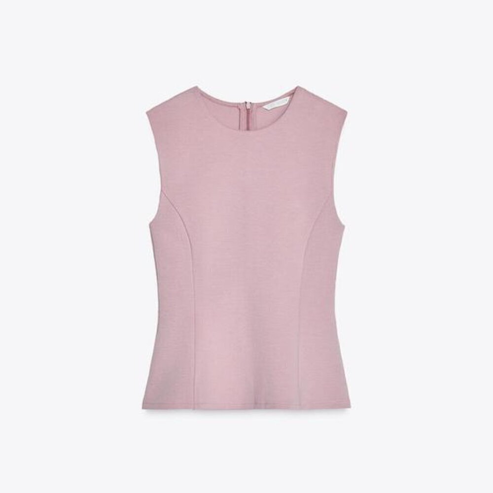 ZARA INTERLOCK PEPLUM TOP SIZE S 8417/300/676